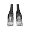 Eaton Tripp Lite Series Cat6 Gigabit belaidis kištukinis (UTP) Ethernet kabelis (RJ45 M/M), PoE, juodas, 5 pėdos (1,52 m) - Pataisos kabelis - RJ-45 (M) į RJ-45 (M) - 1,52 m - UTP - CAT 6 - Liežuvėlis