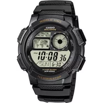 Casio AE-1000W-1AVEF laikrodis, skaitmeninis, dervos korpusas ir apyrankė