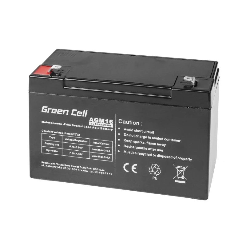 UPS baterija švino rūgšties sandarioji Green Cell AGM16