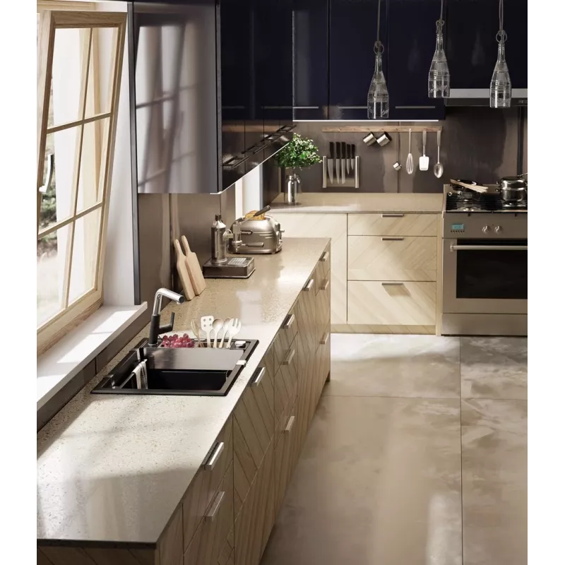 DEANTE BLACK MATT MAGNETIC 1-BOWL GRANITE SINK