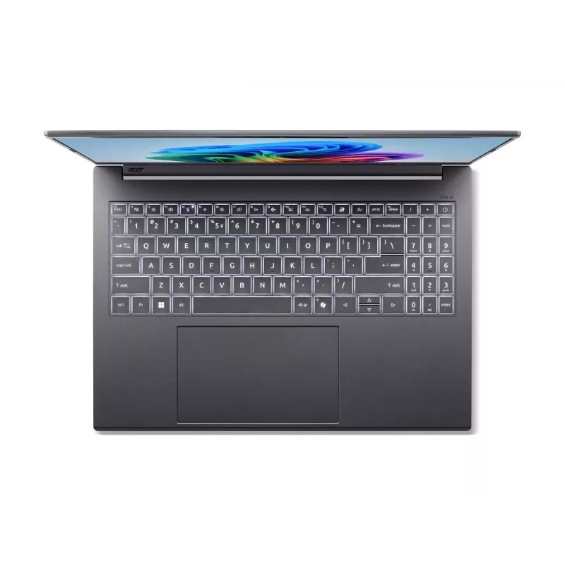 Acer Aspire 16 AI A16-11M nešiojamas kompiuteris - 180° vyrių dizainas - Snapdragon X X1-26-100 - Win 11 Home - Qualcomm Adreno - 16 GB RAM - 512 GB SSD NVMe, QLC - 40,6 cm (16 colių)