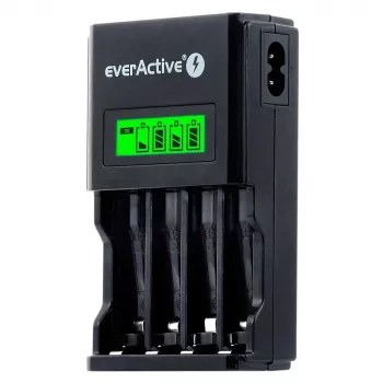 Baterijų kroviklis everActive NC450B – 4 celių AAA kroviklis, 110/230 V AC, juodas