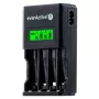 Baterijų kroviklis everActive NC450B – 4 celių AAA kroviklis, 110/230 V AC, juodas