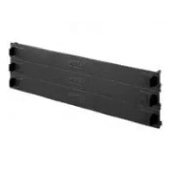 Rittal 7151.305 aklė plokštė 19 inch 1U, 3 vnt., juoda plastikinė