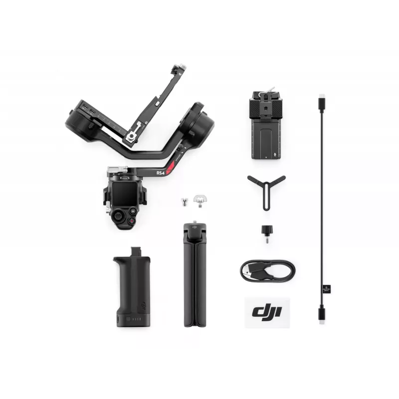 Rankinis fotoaparato stabilizatorius DJI RS4, aliumininis korpusas, 12h baterija, 1,066 kg, juodas