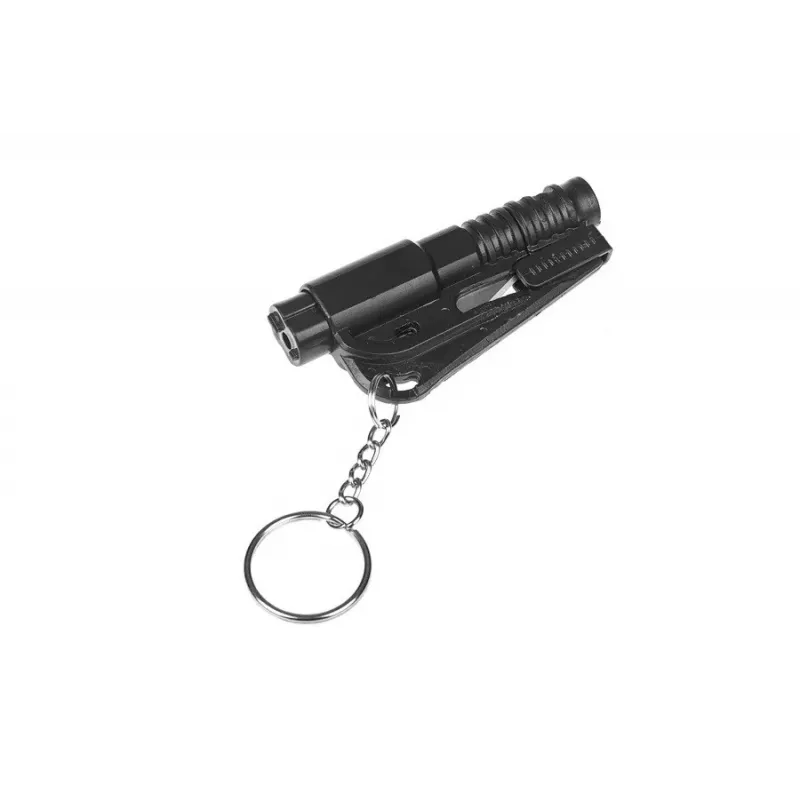 Avarinis įrankis GUARD YC-004-BL – diržo peilis su švilpuku, stiklo daužytuvu, technopolimeras, 75×35×15 mm, 100 g