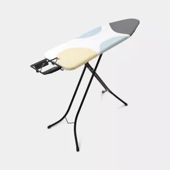 Brabantia Ironing Board B rankovių lyginimo lenta su medvilniniu užvalkalu ir garų lygintuvo atrama 1240x380 mm