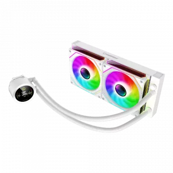 Gamemax ICEBURG 240 DIGITAL | Baltas skystinis aušintuvas procesoriui