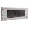 Laidinė USB klaviatūra SBOX K-103 US juoda – JAV išdėstymas