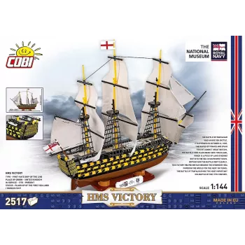 Konstruktorius Cobi HMS Victory – 2517 detalių, detalus istorinis burlaivio modelis