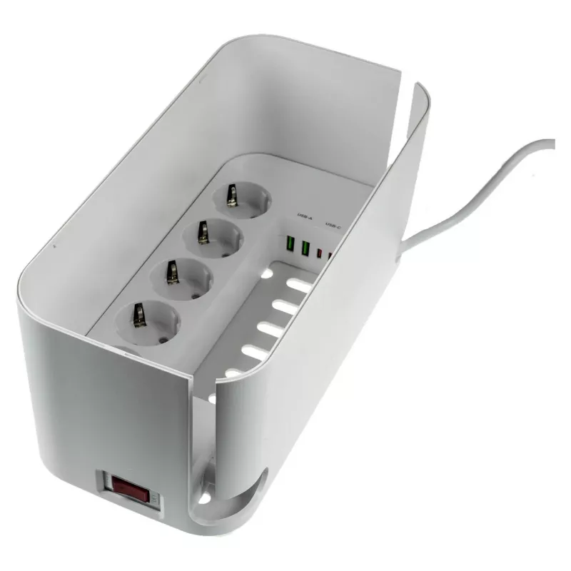 Prailginimo laidas RealPower PowerBox 522 1,5 m 5 AC lizdų Vidaus baltas