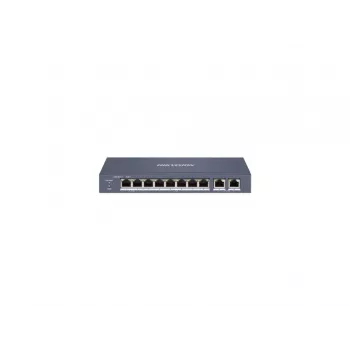 Hikvision DS-3E1310HP-EI 8 prievadų „Fast Ethernet“ išmanusis POE jungiklis
