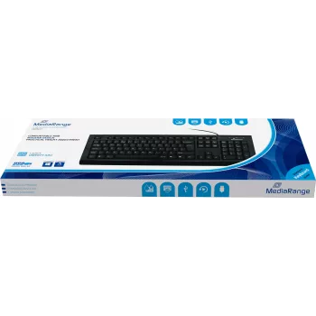 MediaRange MROS101 klaviatūra - USB - QWERTY - GB - juoda (MROS101UK)