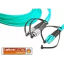 Lightwin LDP-50 FC-LC 5.0 OM3 šviesolaidinis kabelis 5 m LSOH 2x FC 2x LC turkio spalvos