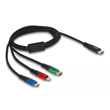 DeLOCK USB įkrovimo kabelis 3 in 1 USB Type-C į Lightning / Micro USB, 1 m