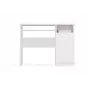 Stalinis kompiuterinis stalas PORTO Desk Right White, 985×510×755 mm, 1 stalčius, klaviatūros lentyna