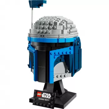 Kolekcinis LEGO Star Wars šalmas Jango Fett 75408 – 616 dalių, 210×120×110 mm demonstracinis modelis