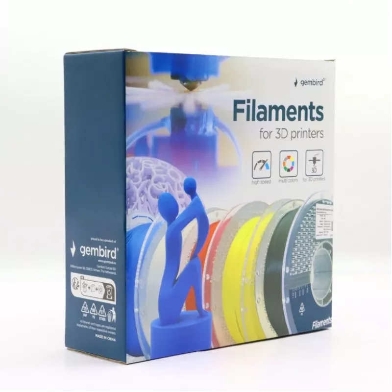 3D spausdinimo filamentas Gembird ABS 1.75 mm geltonas 1 kg
