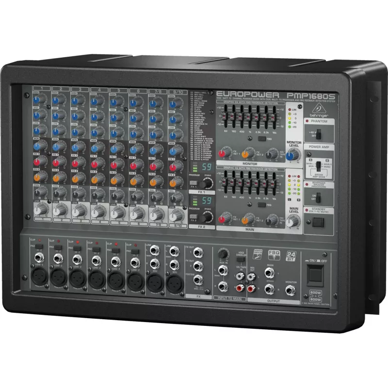 Behringer PMP1680S garso maišytuvas 10 kanalų 10–200000 Hz juodas