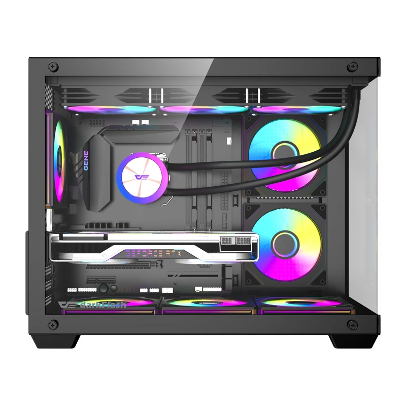 Korpusas DarkFlash B275 PRO (juodas) su 6 ventiliatoriais