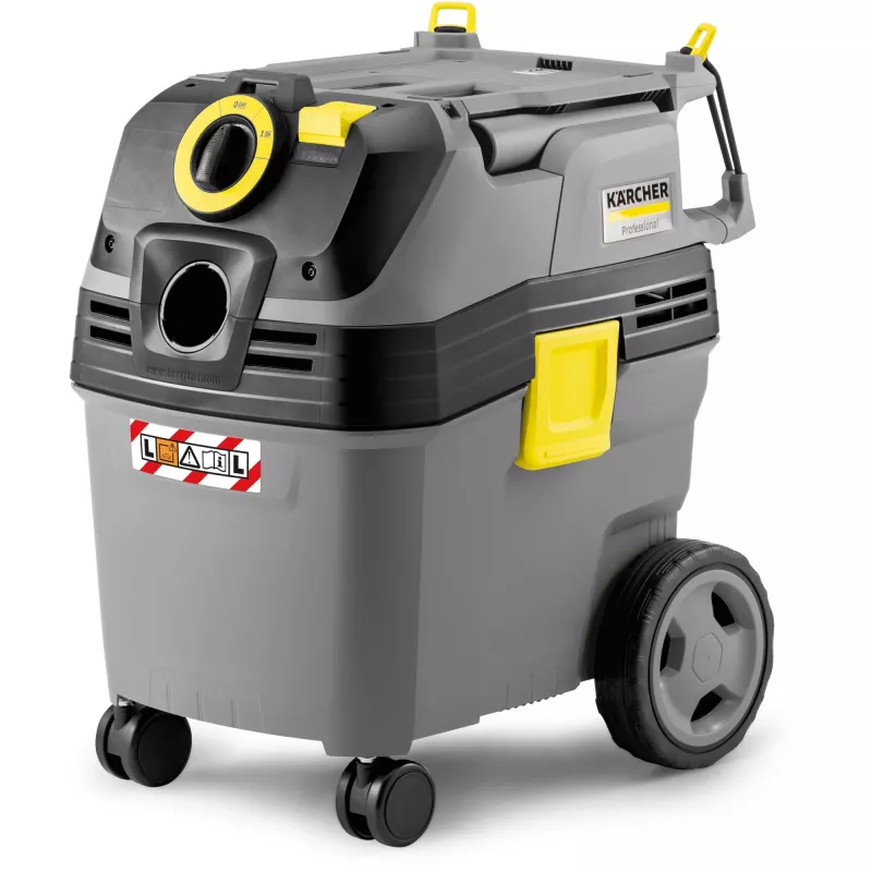 Būgninis dulkių siurblys Kärcher NT 30/1 Ap L — sausas ir šlapias valymas, 30 l talpa, 1380 W, 74 l/s oro srautas, 25,4 kPa