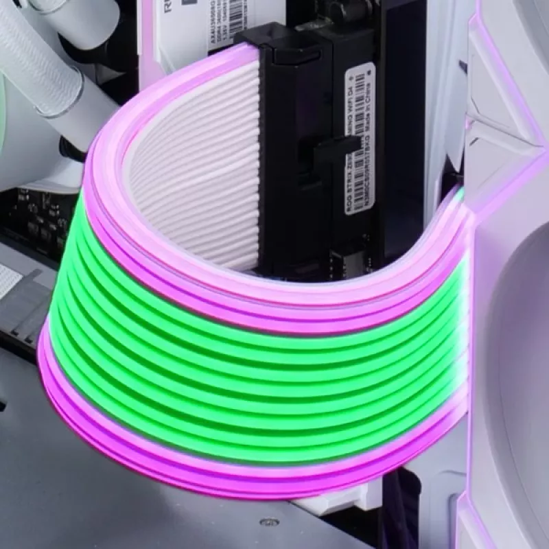 GPU kabelis Lian Li Strimer Wireless 12V 2x6-pin PW16-121W – belaidis RGB PCIe maitinimo ilgintuvas