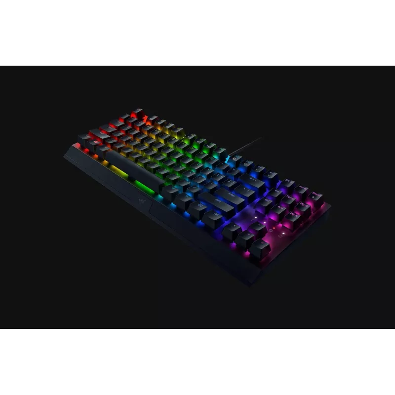 Mechaninė žaidimų klaviatūra Razer BlackWidow V3 Tenkeyless — USB, QWERTY US, Razer Yellow jungikliai, RGB apšvietimas, juoda