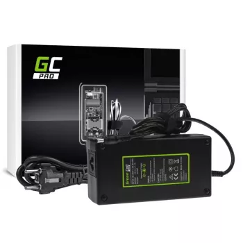 Maitinimo adapteris Green Cell AD56P 150W 19,5V 7,7A, skirtas ASUS nešiojamiesiems kompiuteriams, vidaus naudojimui, juodos spalvos