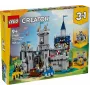 LEGO Creator 3-in-1 Viduramžių riterio pilies statybos rinkinys 31168 — 1371 detalė, 6 minifigūrėlės, nuo 9 metų