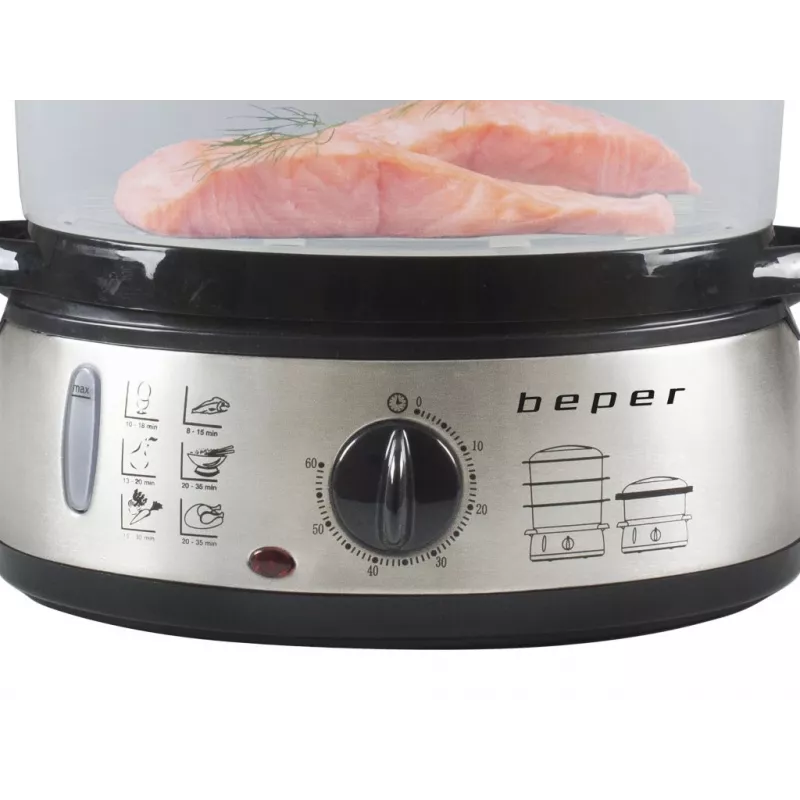 Garinis puodas Beper BC.250 3 krepšeliai 800 W nerūdijantis plienas