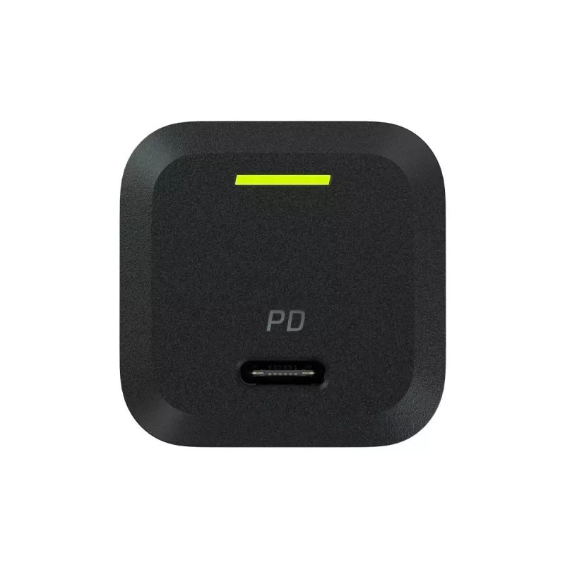 Mobiliojo įrenginio įkroviklis Green Cell CHARGC06, USB-C 33W, Quick Charge 3.0, AC įėjimas 100–240V, juodas