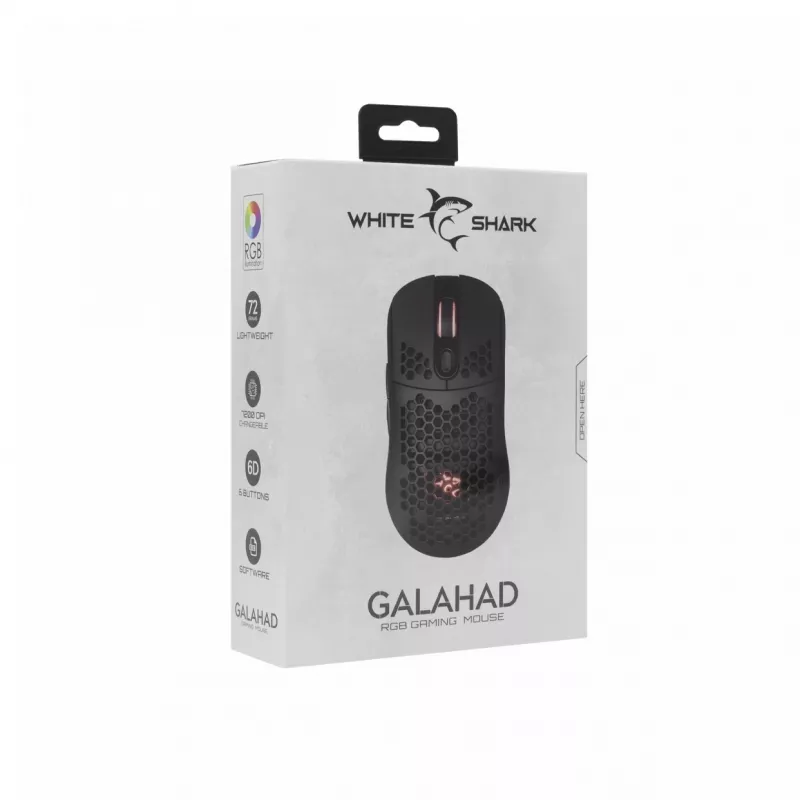 White Shark GM-5007 GALAHAD-B Gaming Pelė Juoda