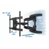 Priekinės sienos laikiklis ESPERANZA ERW021 40–85 colių plokščiajam televizoriui, metalinis, pakreipiamas, 6–50 cm atstumas, 68 kg apkrova, VESA 200x100–600x500 mm
