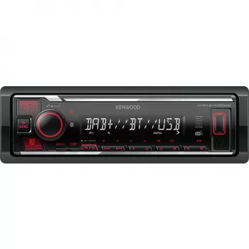 Kenwood KMM-BT408DAB, juodas, 1 DIN, 88 W, 4.0 kanalų, 50 W, 20 - 20000 Hz