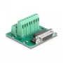 DeLOCK D-Sub 15 pinų moteriškas adapteris į gnybtų bloką DIN bėgiui 58 mm × 61 mm × 30 mm
