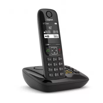 Gigaset AS690A analoginis/DECT telefonas su skambučio numerio atpažinimu, juodas