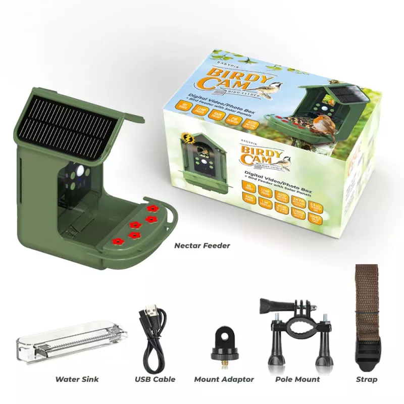 EASYPIX Bird Cam 10123 1080p HD naktinio matymo paukščių kamera