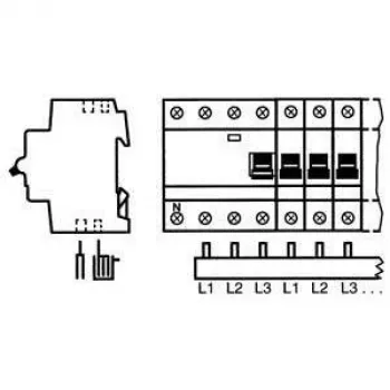 ABB trifazė šyna PS3/60 pro M compact 60 modulių, skirta kirpti pagal ilgį PS3/60 (2CDL230001R1060)