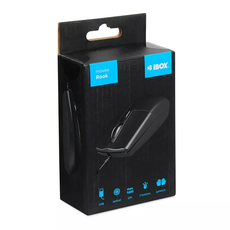 IBox IMOF010 pelė universali ambidekstrinė USB Type-A optinė 1600 DPI