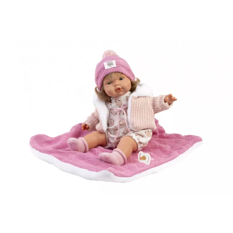 Llorens Babypuppe Lola 38 cm kalbanti lėlė, audinys ir vinilas, rekomenduojama nuo 3 metų