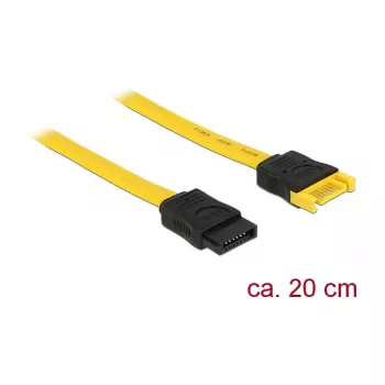 SATA kabelis DeLOCK 83949 0,2 m SATA 7 kontaktų geltonas