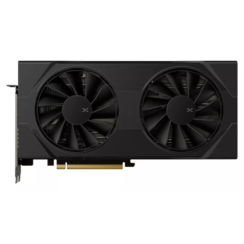 Vaizdo plokštė XFX Radeon RX 9060 XT — 8 GB GDDR6, 128 bitų, PCIe 5.0, 2x DP + HDMI, 2 ventiliatoriai