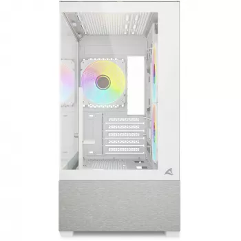 Korpusas Sharkoon MK7 ARGB mATX 2xStiklas Baltas