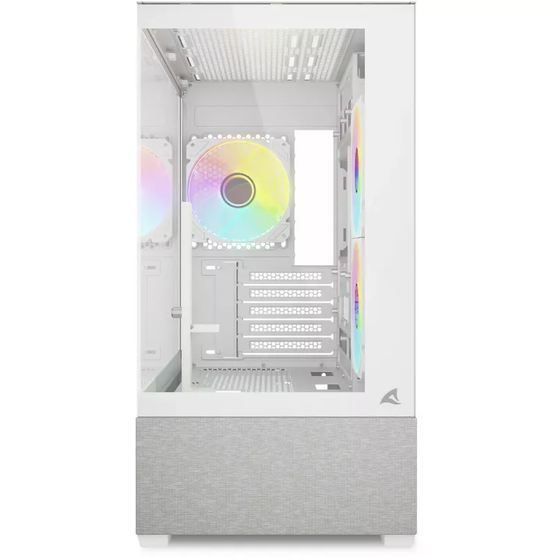 Korpusas Sharkoon MK7 ARGB mATX 2xStiklas Baltas