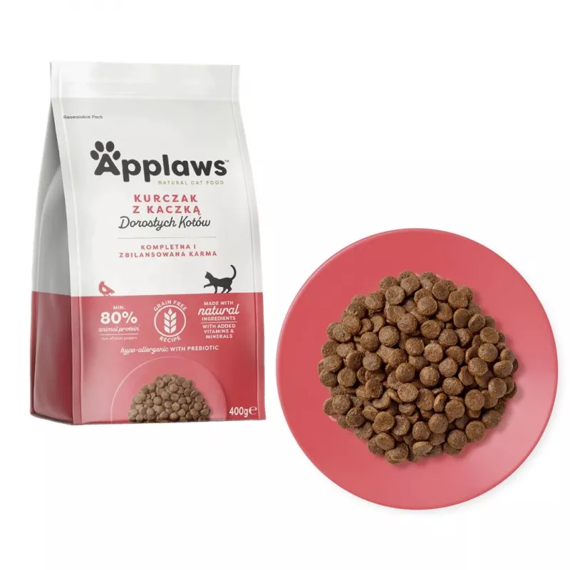 APPLAWS Adult Chicken with duck - sausas kačių ėdalas - 400g