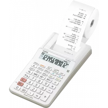 CASIO HR-8RCE-WE balta spausdinanti darbastalio skaičiuoklė