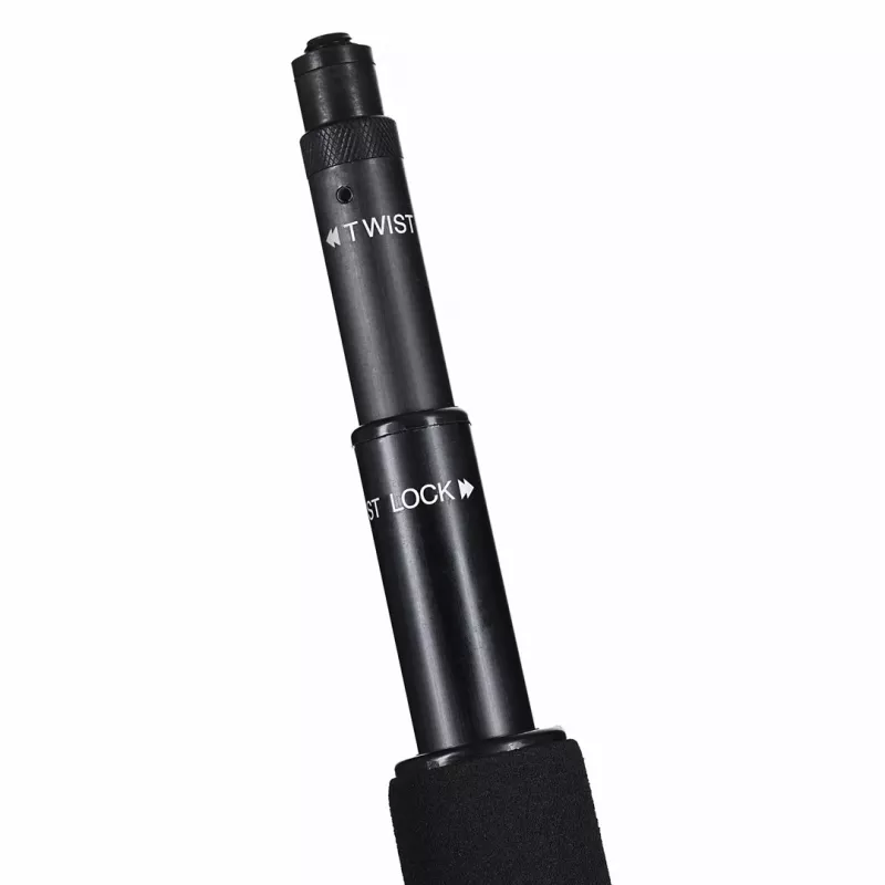 RØDE Micro Boompole – lengvas teleskopinis mikrofoninis boom strypas, ilgis 844 mm, svoris 396 g, kompaktiškas sulankstytas aukštis 33 mm