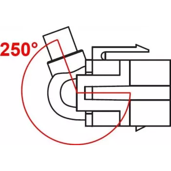 Keystone modulis USB 5 Gbps, tipo-A lizdas 250° į tipo-A kištuką, 0,5 m laidas, DeLOCK