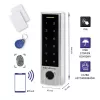 Qoltec 52448 spynų rinkinys TITAN su pirštų atspaudų skaitytuvu | RFID | BT 4.0 | Kodas | Kortelė | Raktų pakabukas | Durų skambutis | IP68 | EM