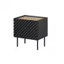 Naktinis staliukas Cama ONDA 50x40x54 cm juodas MDF/medžio drožlių plokštė 2 vnt. komplektas